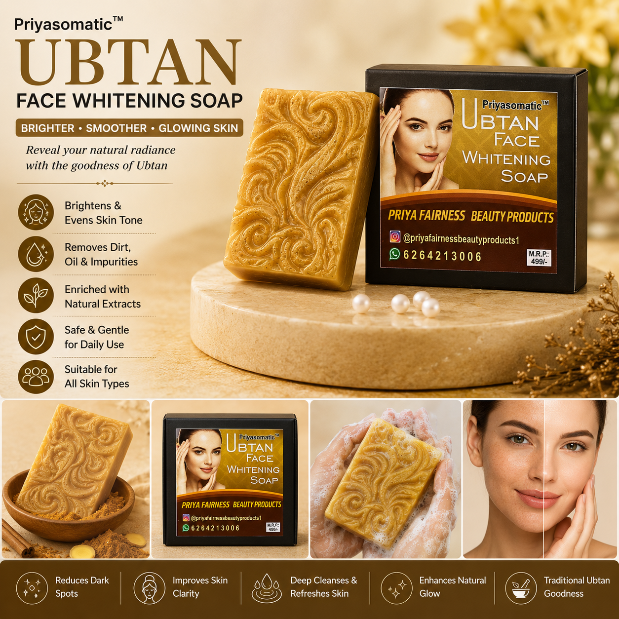 Ubtan Face Whitening Soap