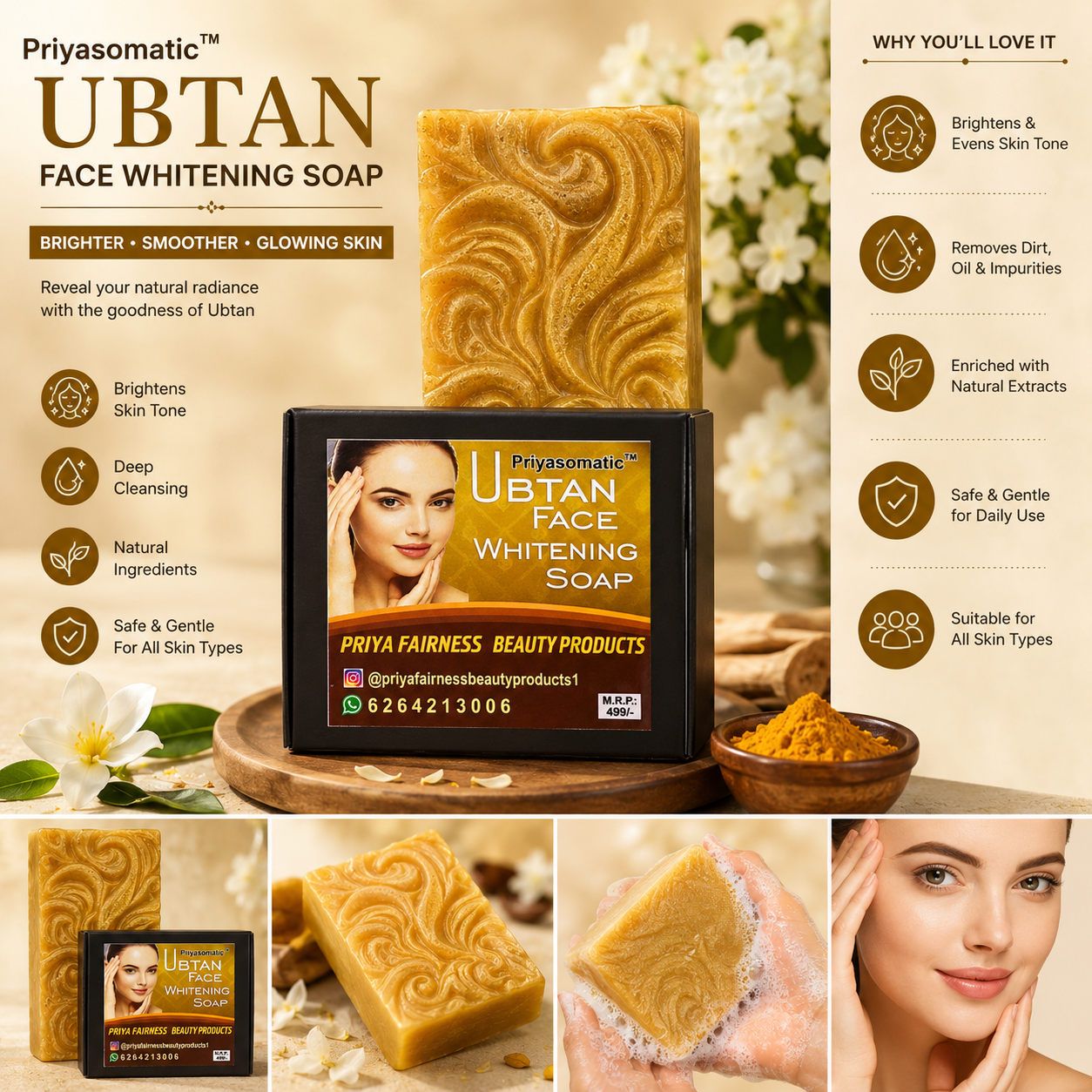 Ubtan Face Whitening Soap