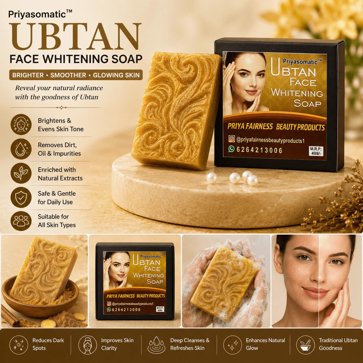 Ubtan Face Whitening Soap